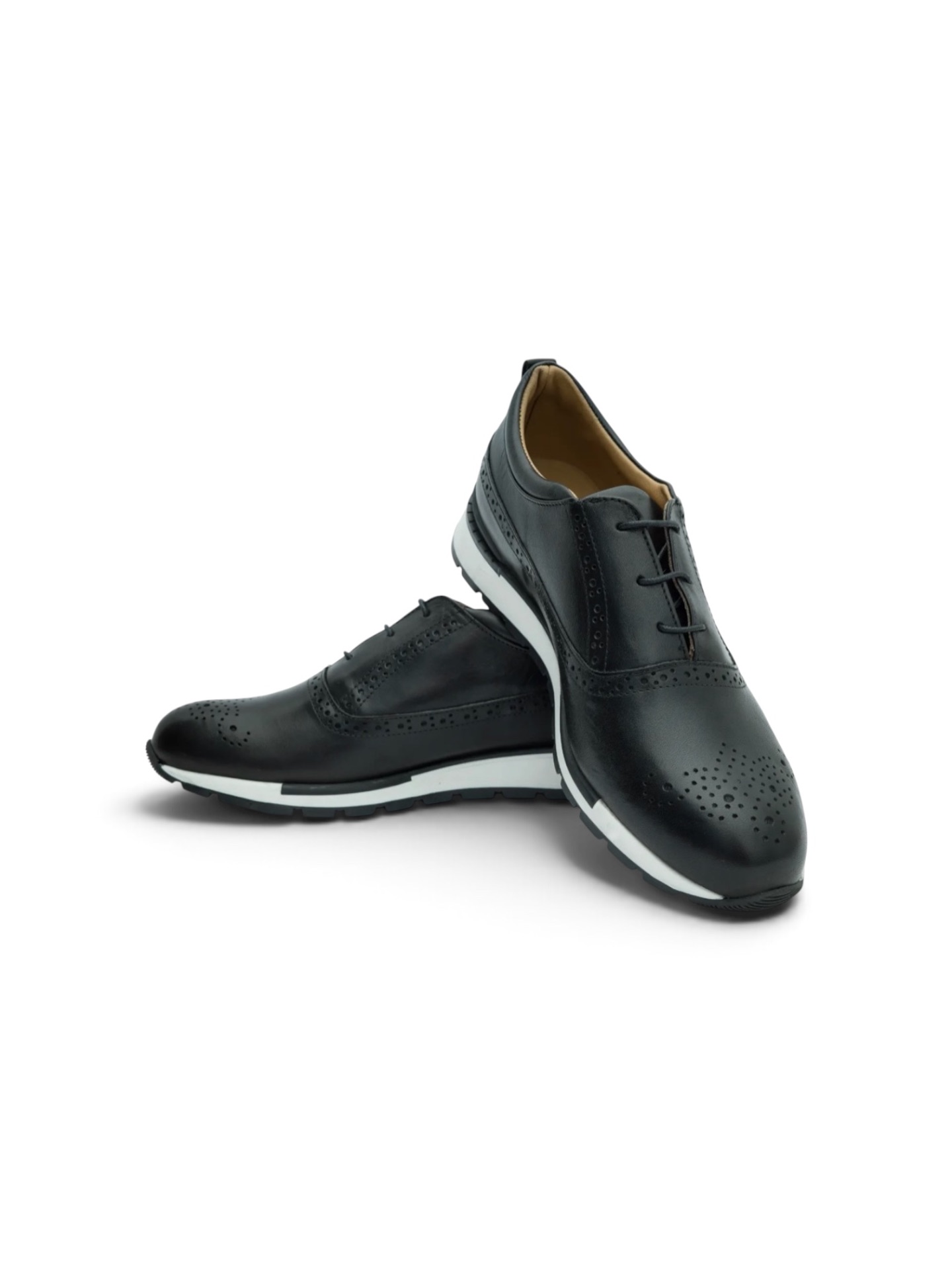Black Brogue Lace-Up with Contemporary Sole