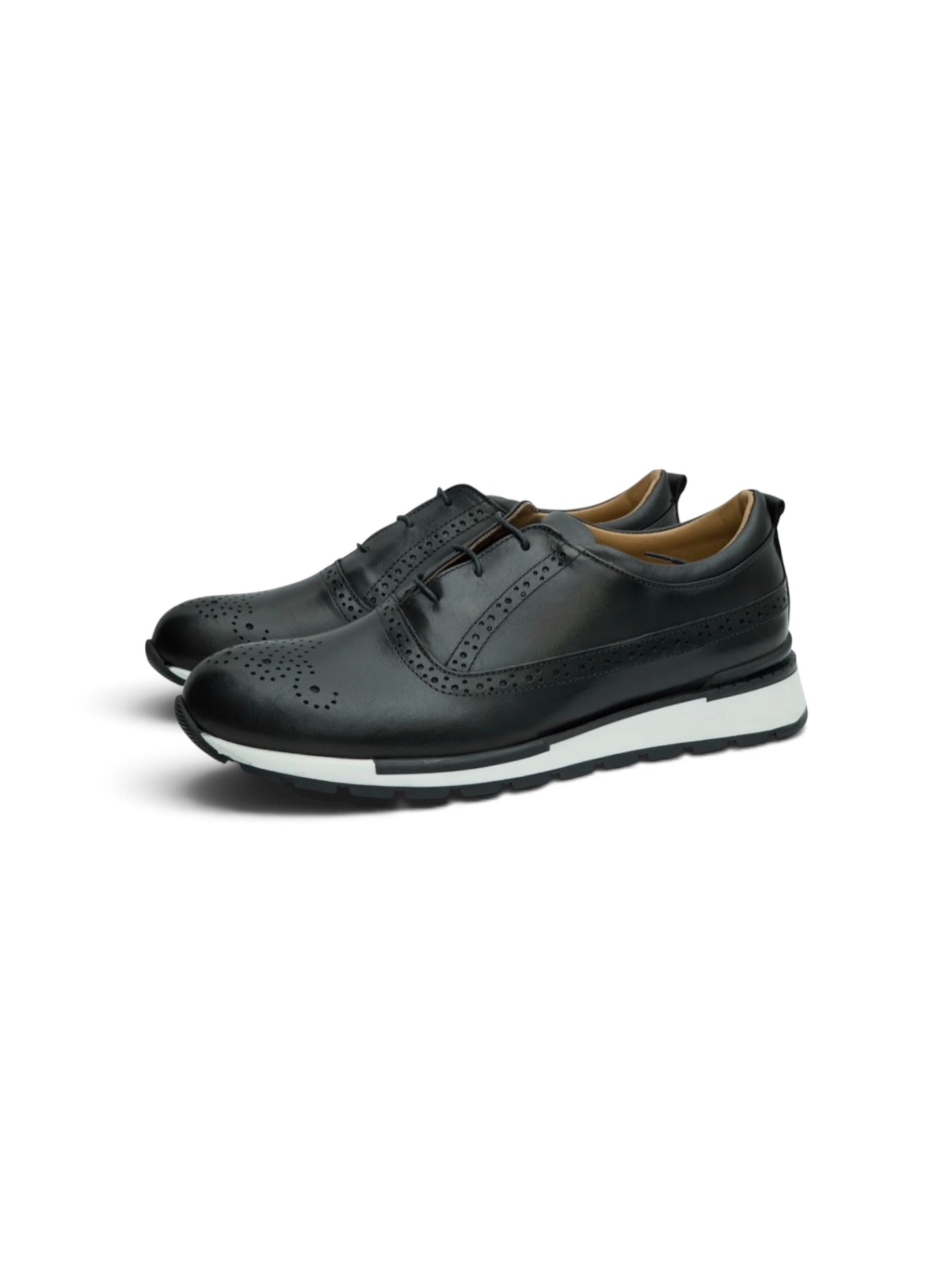 Black Brogue Lace-Up with Contemporary Sole