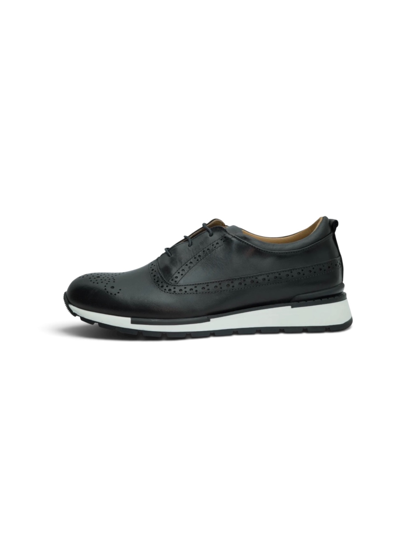 Black Brogue Lace-Up with Contemporary Sole