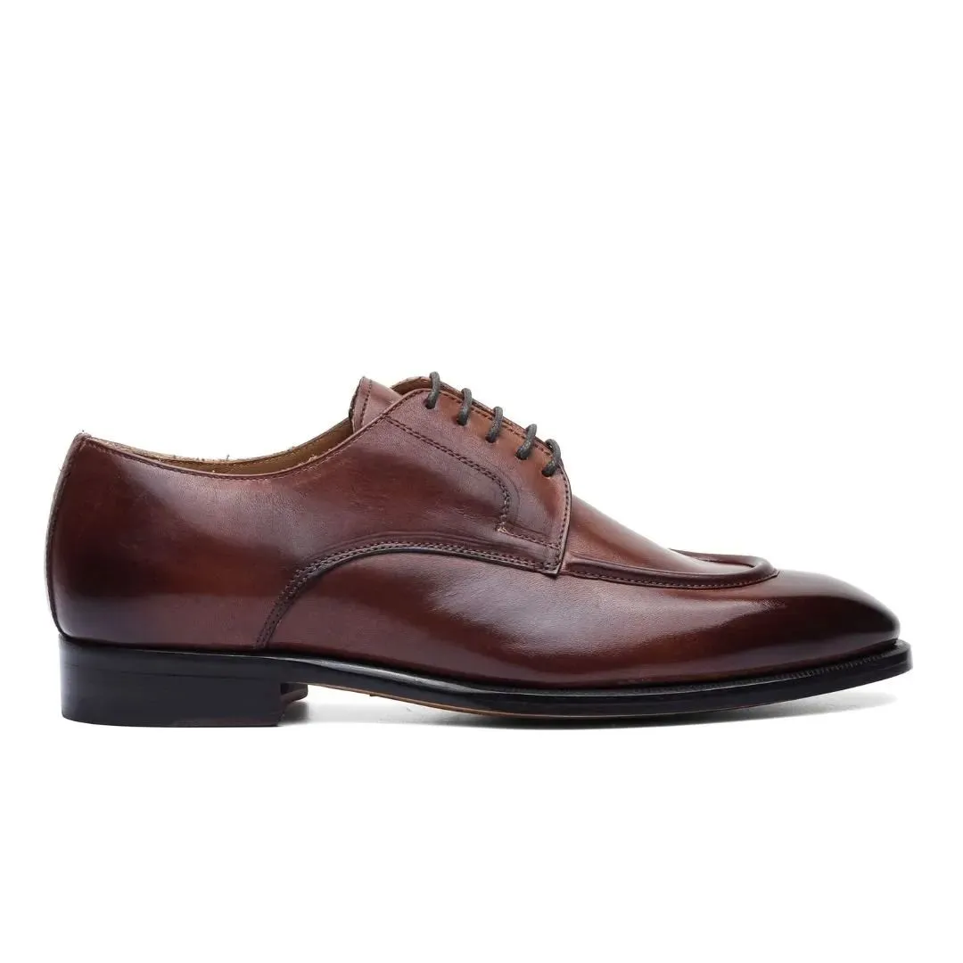 Mahogany Split Toe Derby