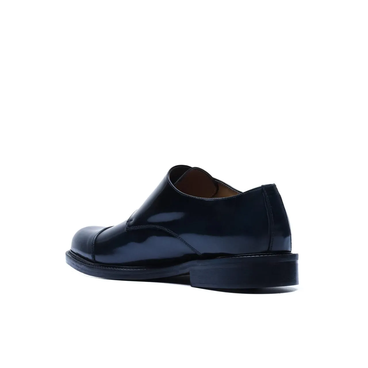 Monk Strap in Brushed Leather Blue