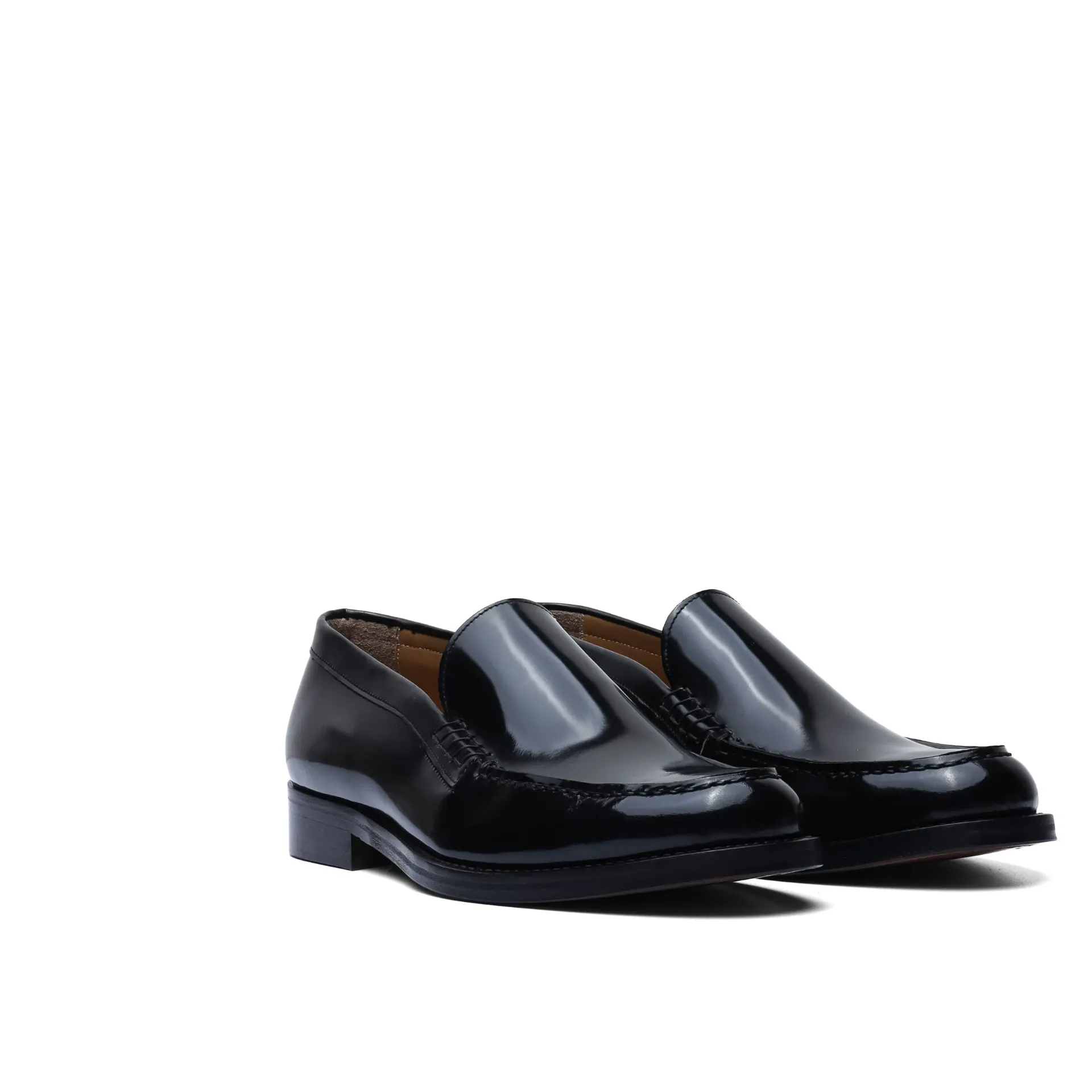 Black Leather Venetian Loafers – Handcrafted in Italy