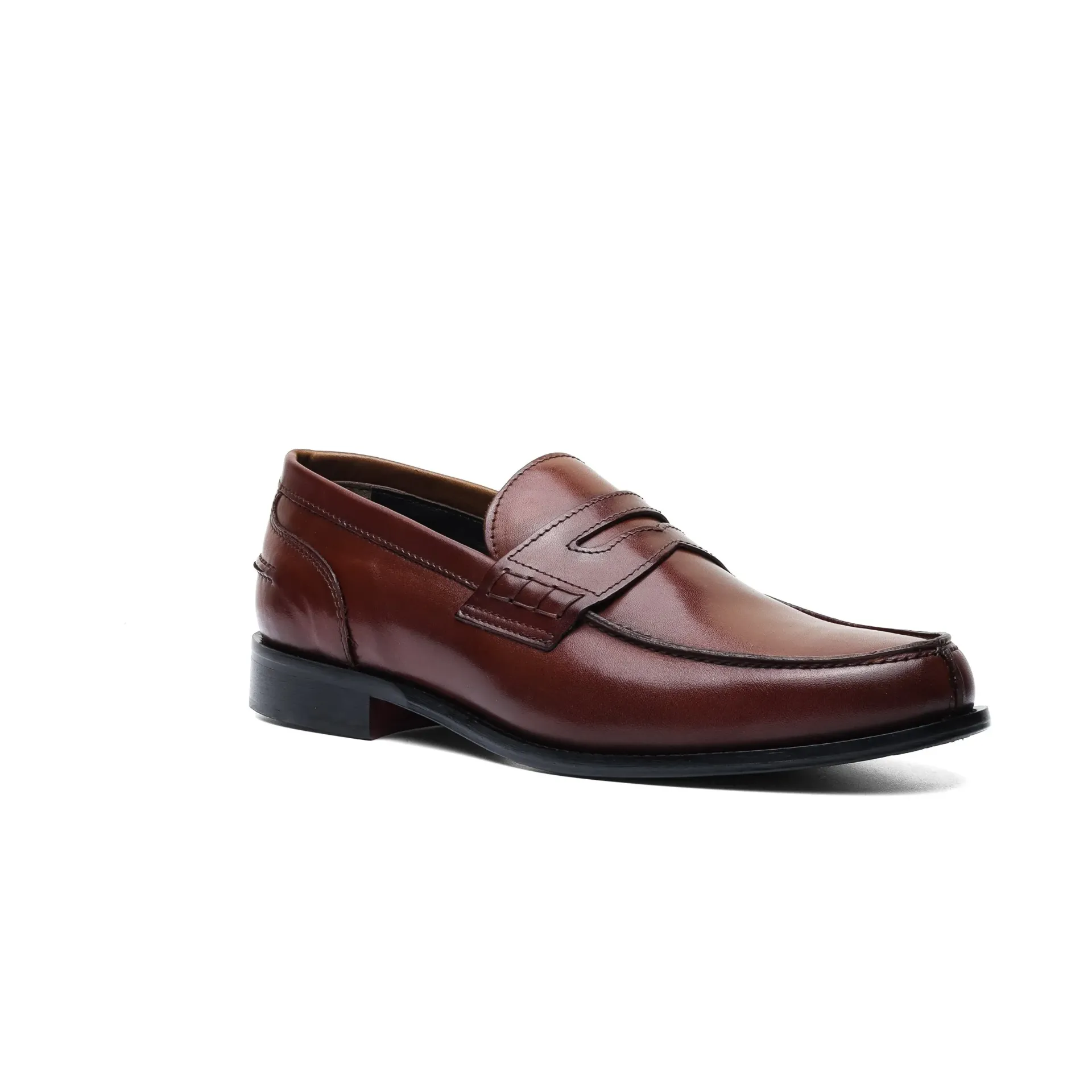 Brown Leather Penny Loafers