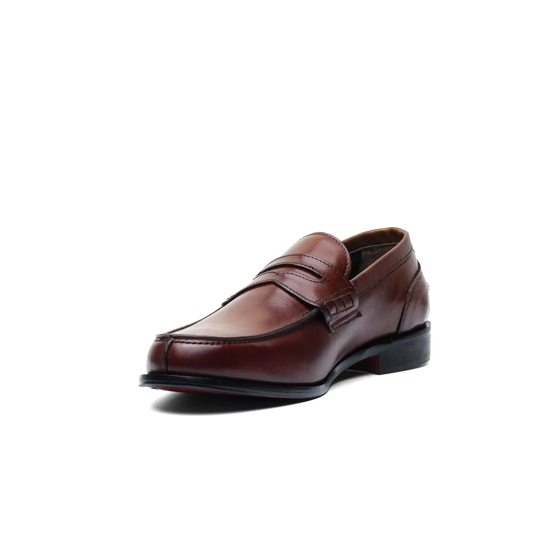 Brown Leather Penny Loafers