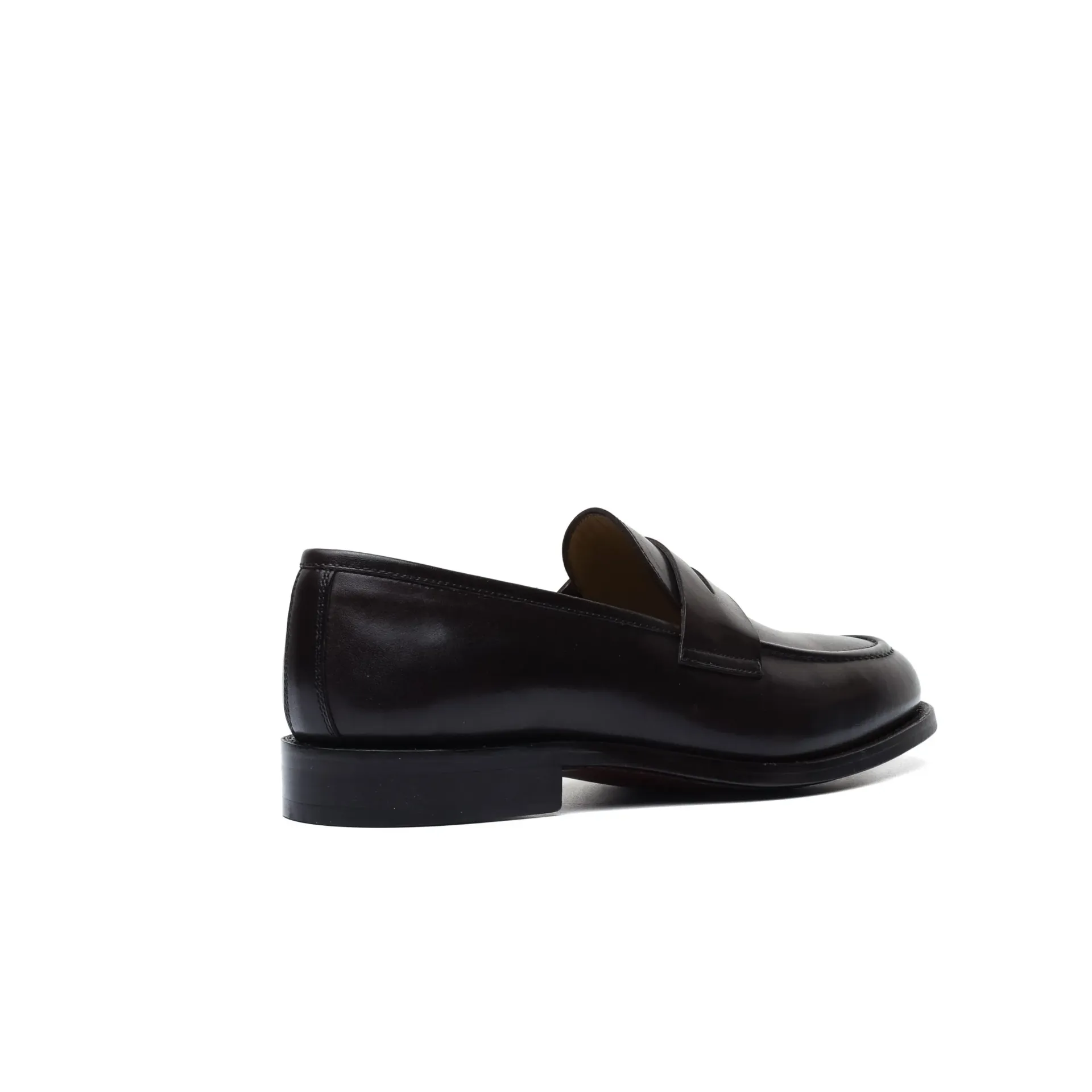 Black Leather Penny Loafers
