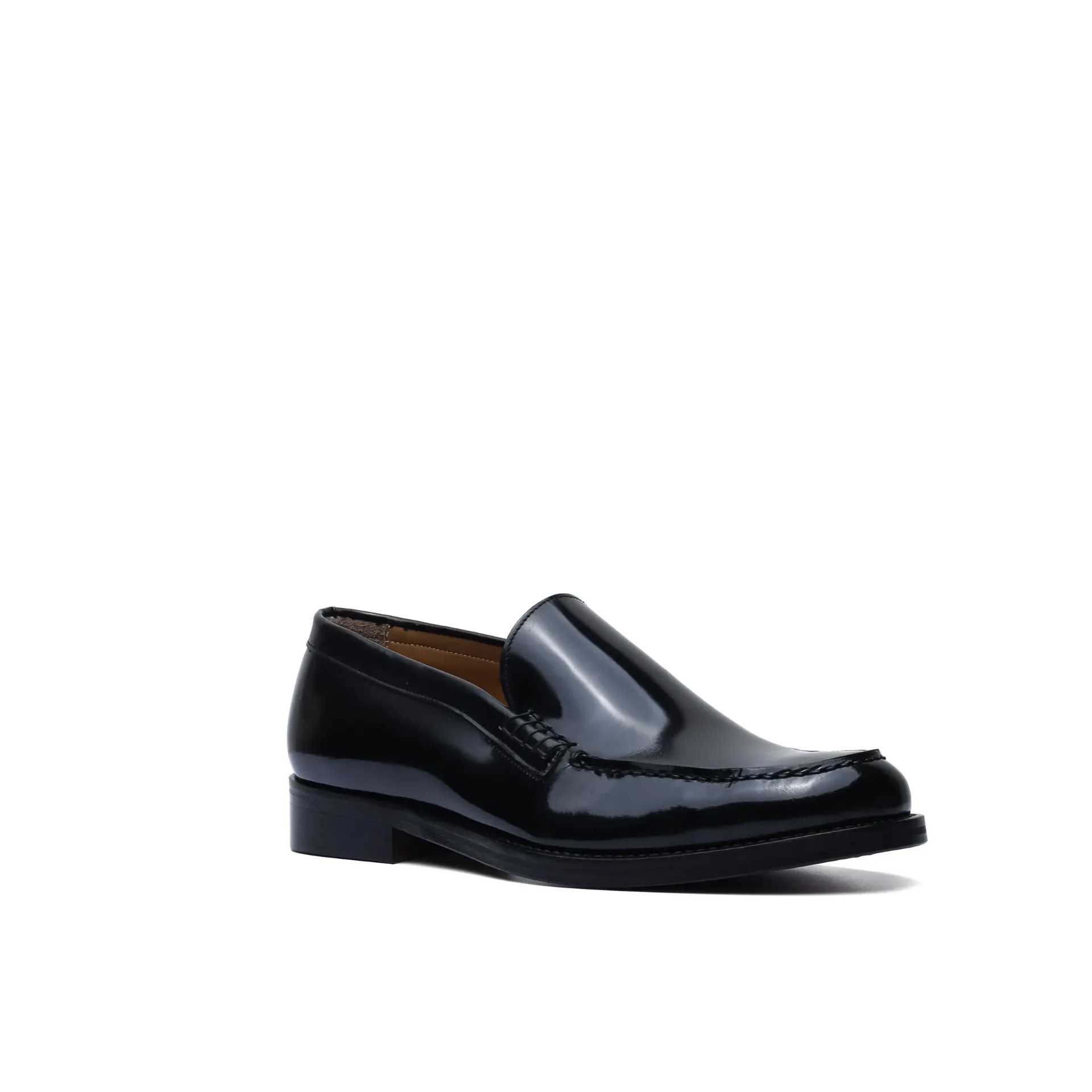 Black Leather Venetian Loafers – Handcrafted in Italy