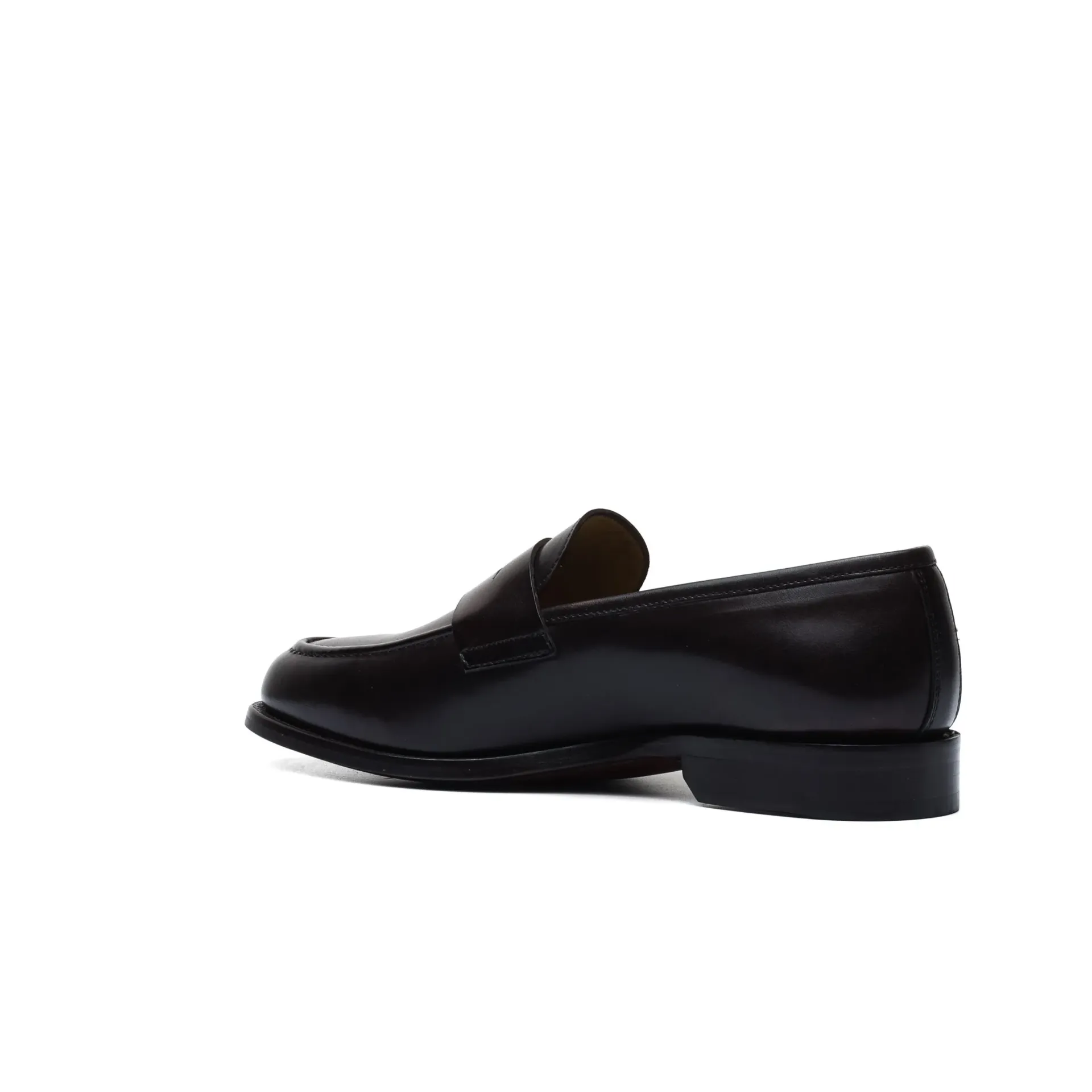 Black Leather Penny Loafers