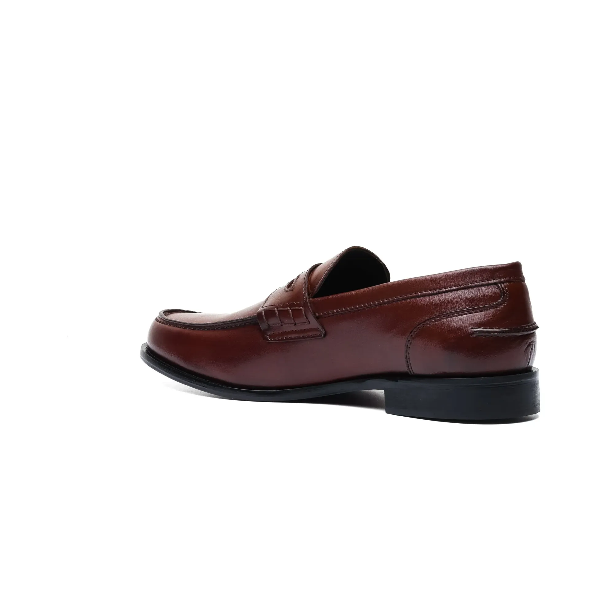Brown Leather Penny Loafers