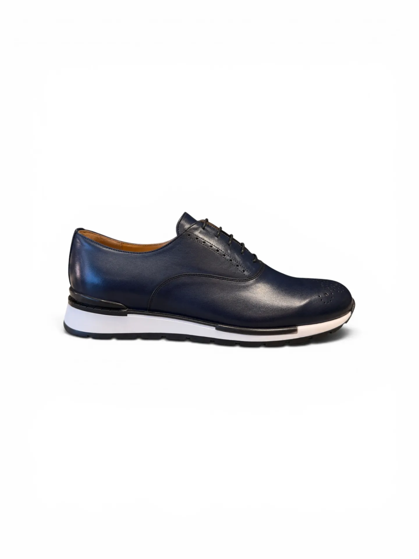Classic Navy Leather Derby Sneaker