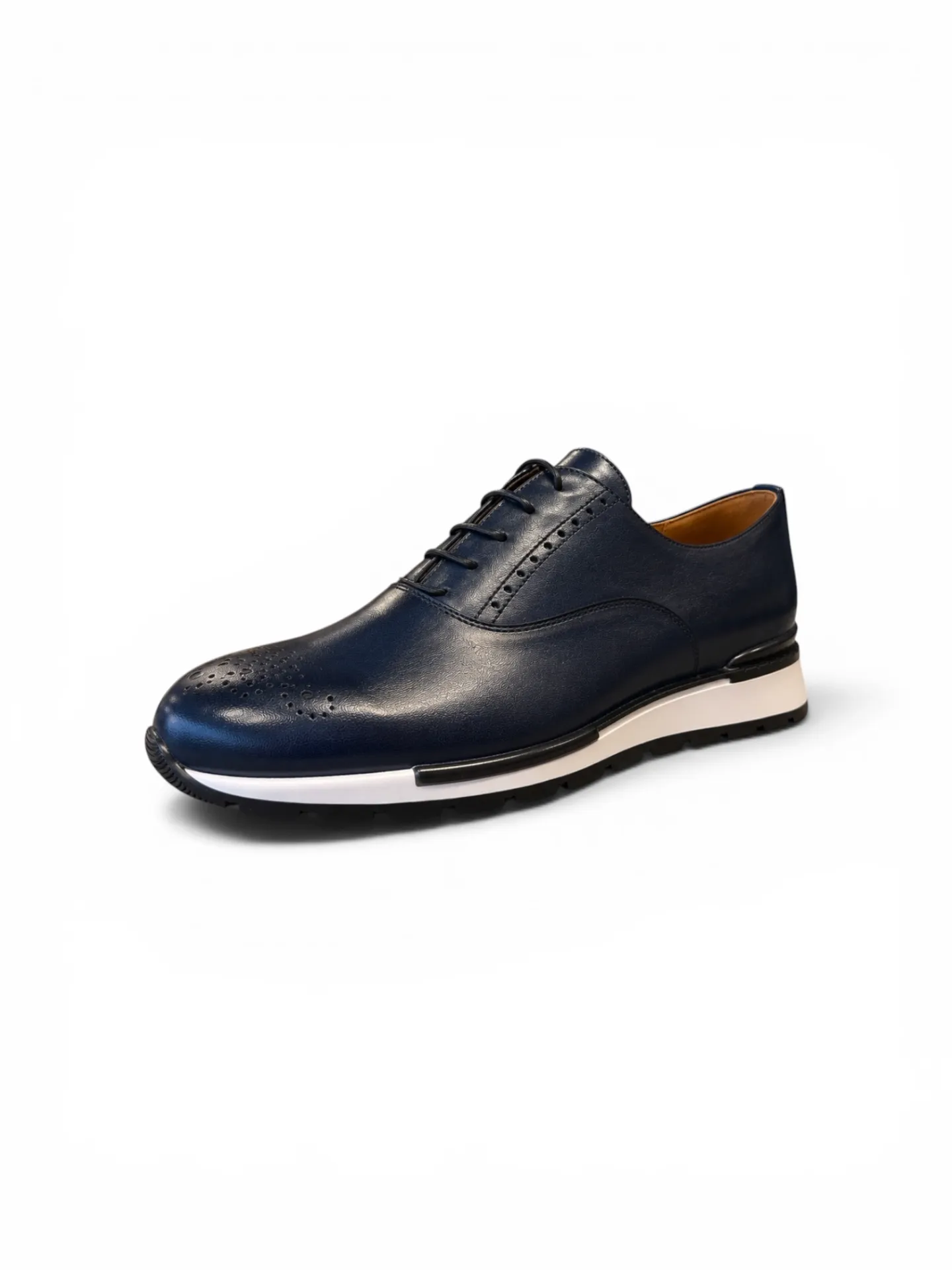 Classic Navy Leather Derby Sneaker
