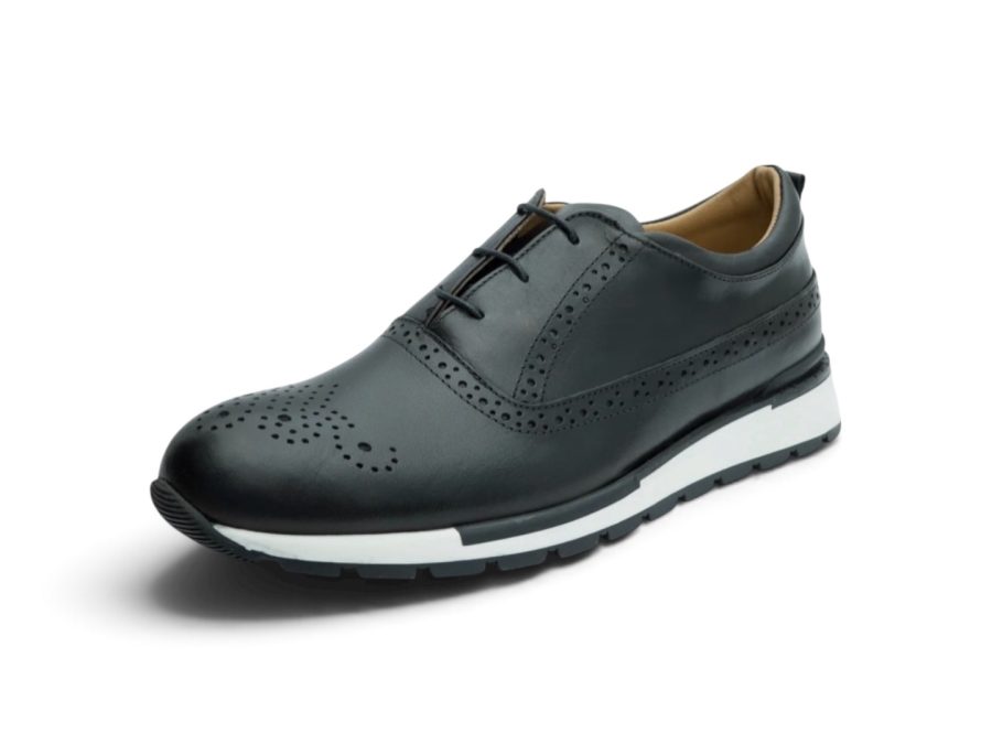 Black Brogue Lace-Up with Contemporary Sole
