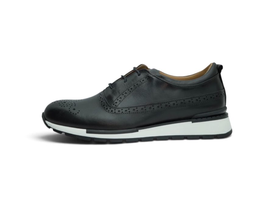 Black Brogue Lace-Up with Contemporary Sole
