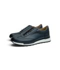 Navy Leather Lace-Up with Sport-Luxury Sole