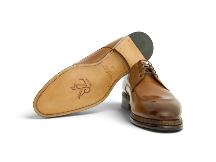 Cognac Plain Toe Derby