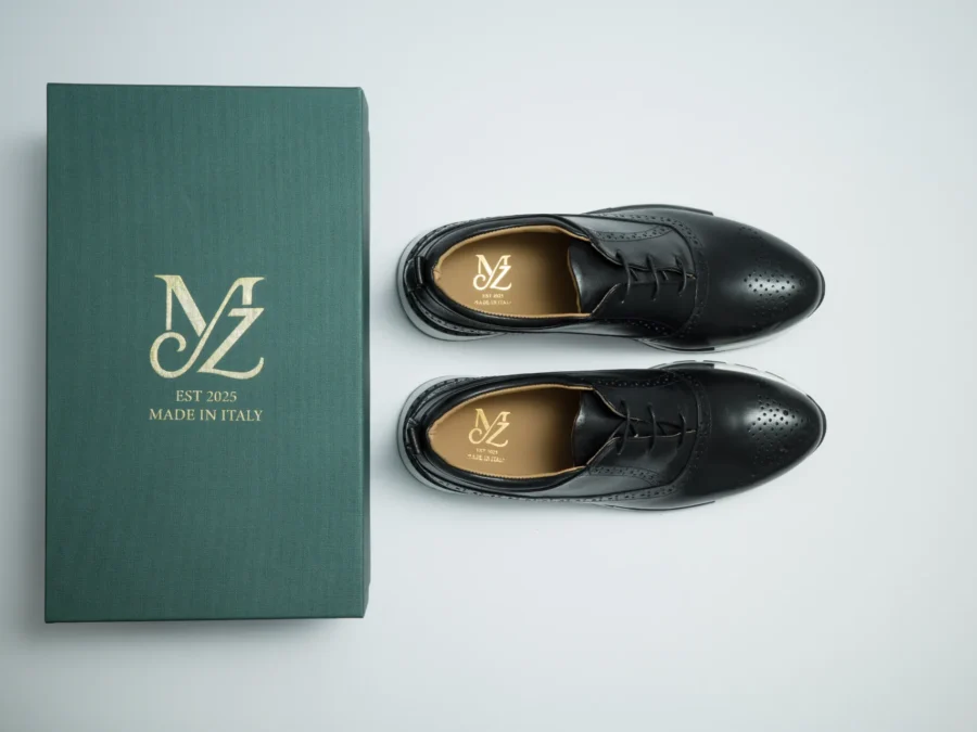 Black Brogue Lace-Up with Contemporary Sole