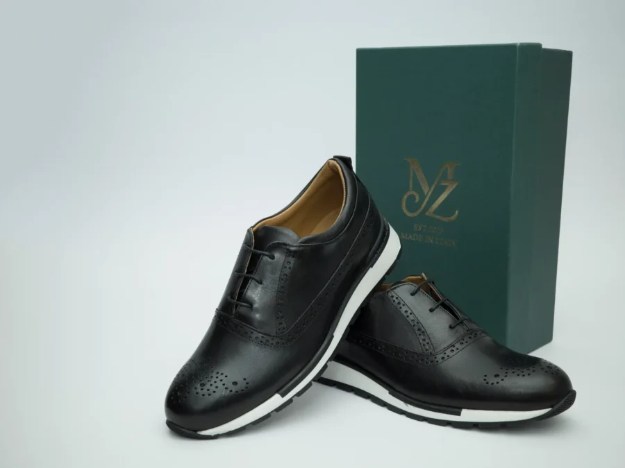 Black Brogue Lace-Up with Contemporary Sole