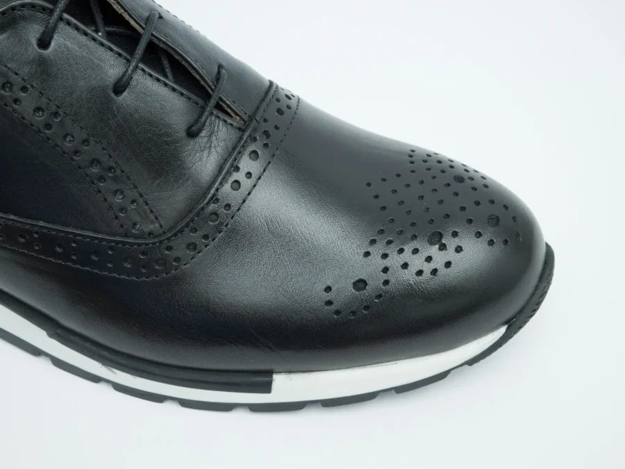 Black Brogue Lace-Up with Contemporary Sole