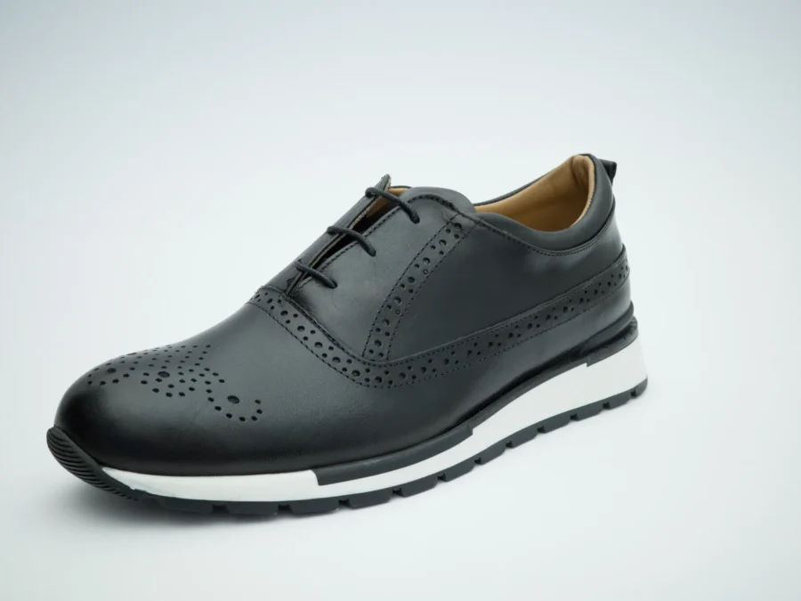 Black Brogue Lace-Up with Contemporary Sole