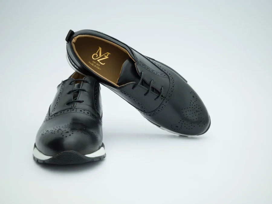 Black Brogue Lace-Up with Contemporary Sole
