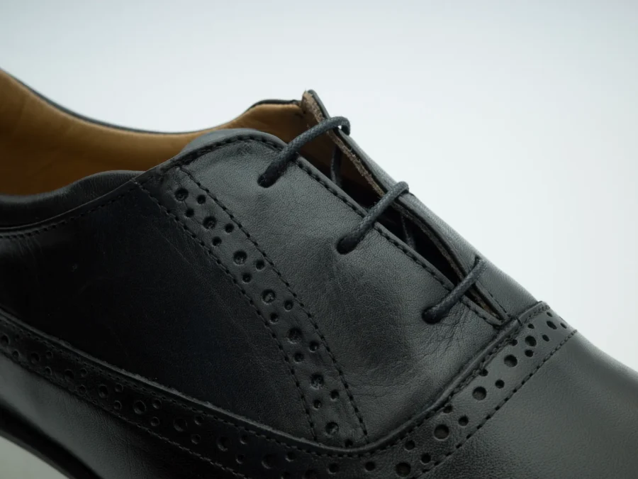 Black Brogue Lace-Up with Contemporary Sole