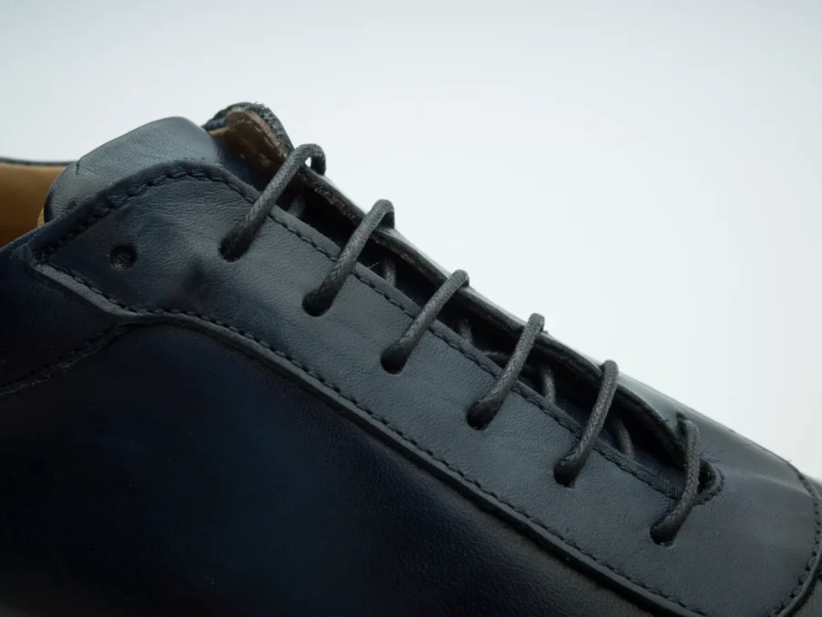 Navy Leather Lace-Up with Sport-Luxury Sole