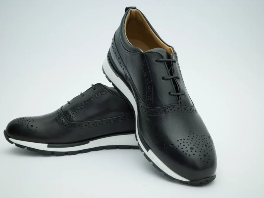 Black Brogue Lace-Up with Contemporary Sole