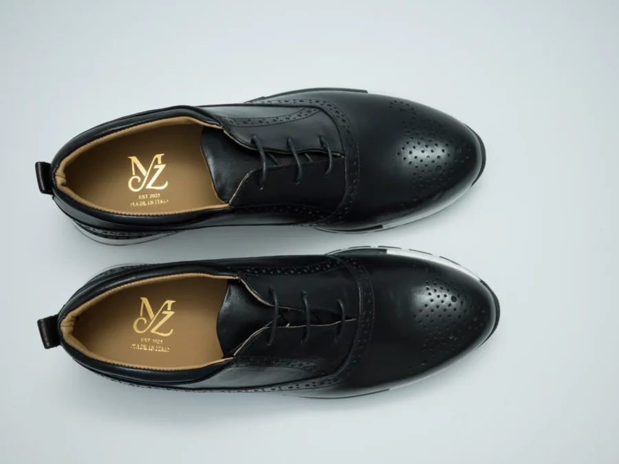 Black Brogue Lace-Up with Contemporary Sole