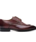 Handcrafted Derby shoes made in Italy. Crafted from hand-dyed brown calfskin, with shaded toes and heels.
