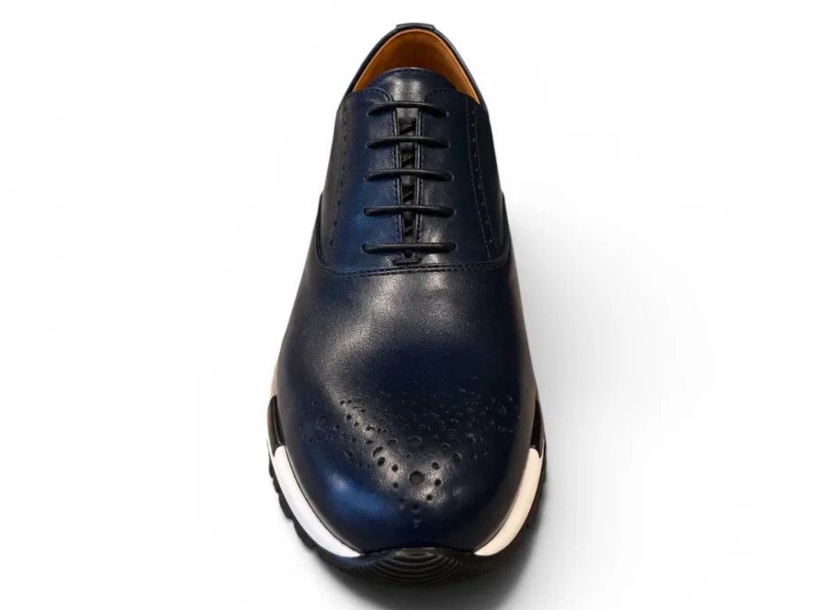 Classic Navy Leather Derby Sneaker