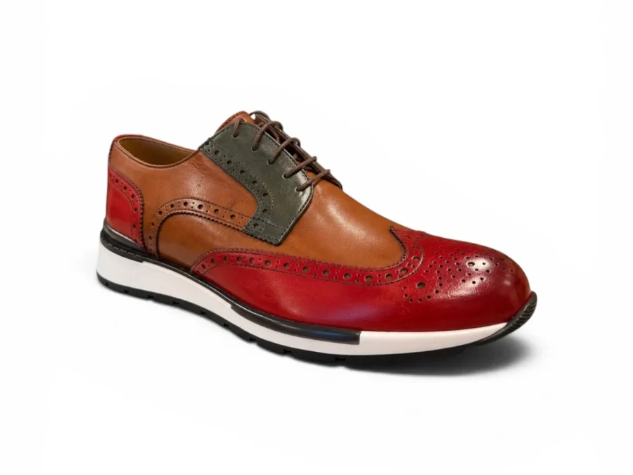 hand-painted wingtip derby sneaker